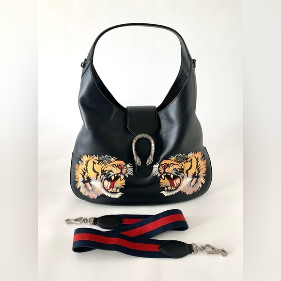 NWT Gucci’s Dionysus Double Tiger Hobo Bag with additional web canvas strap. - Picture 5 of 12